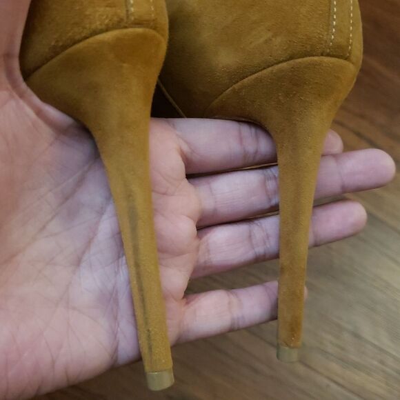 Jimmy Choo Tan Suede Chic Stiletto Heel Ankle Boot Size 38.5 - Picture 10 of 15